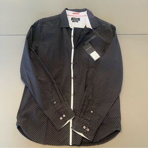 Men’s Denim and Flower Button-Up Shirt